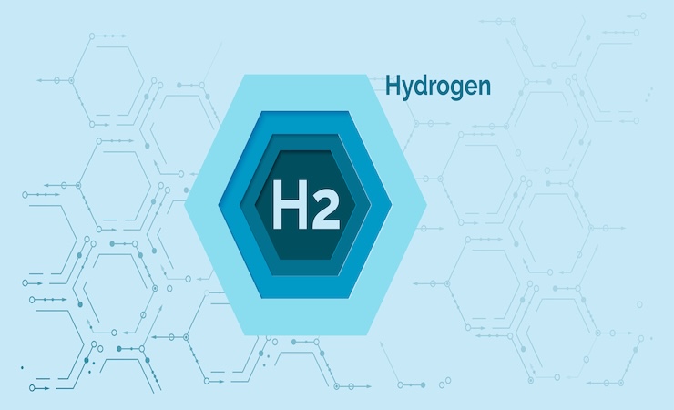 Symbole chimique de l'hydrogène.