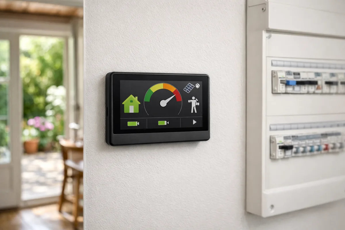 Compteur de production relié à une installation solaire de 3 kWc