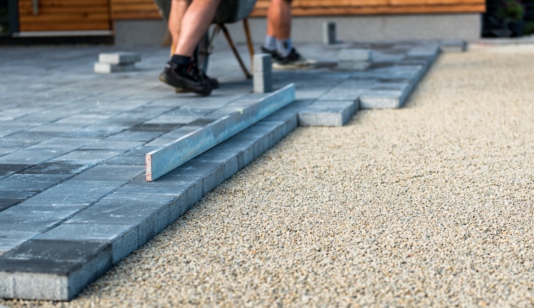 rénovation d'un sol en pavé