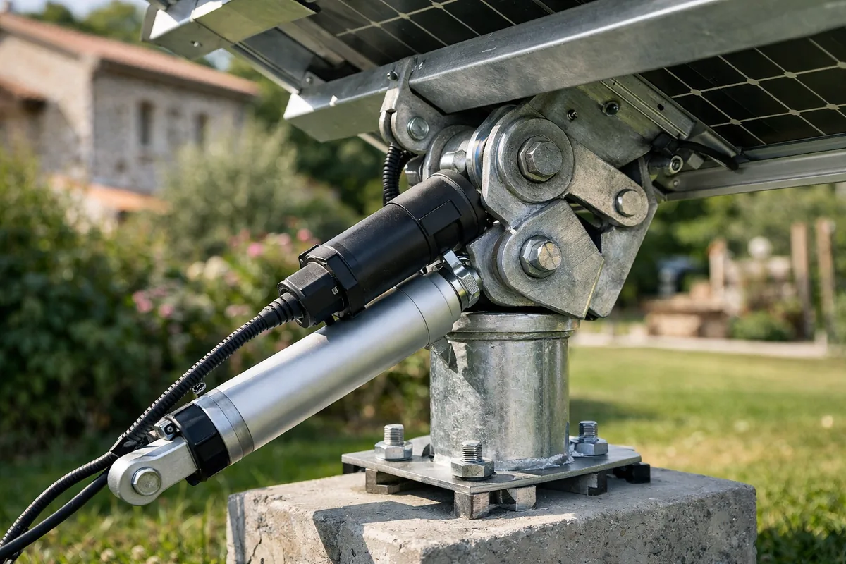 Mécanisme motorisé d’un suiveur solaire à deux axes