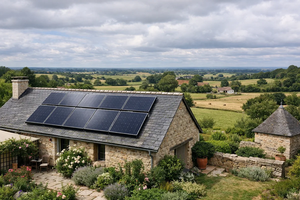 Panneaux solaires fixes en toiture comparés à un tracker solaire